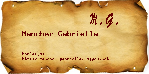 Mancher Gabriella névjegykártya