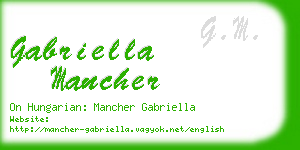 gabriella mancher business card